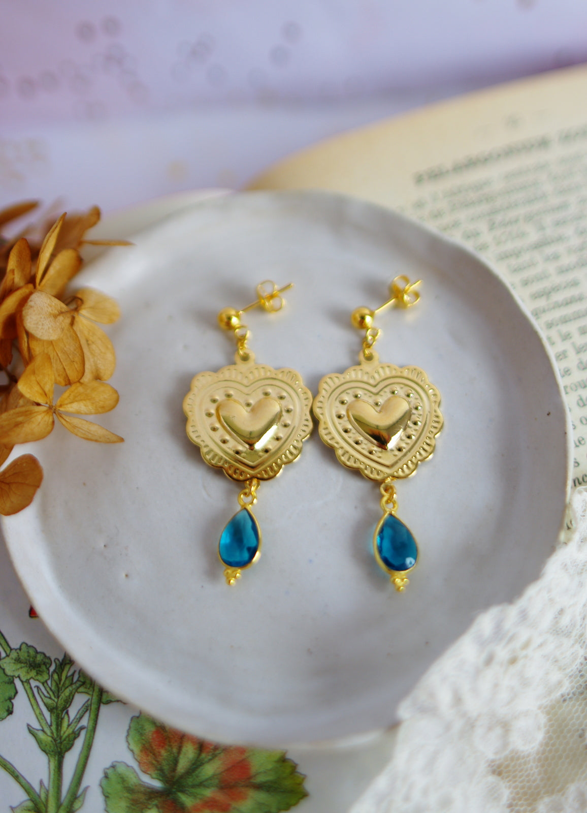 boucles d'oreilles coeurs