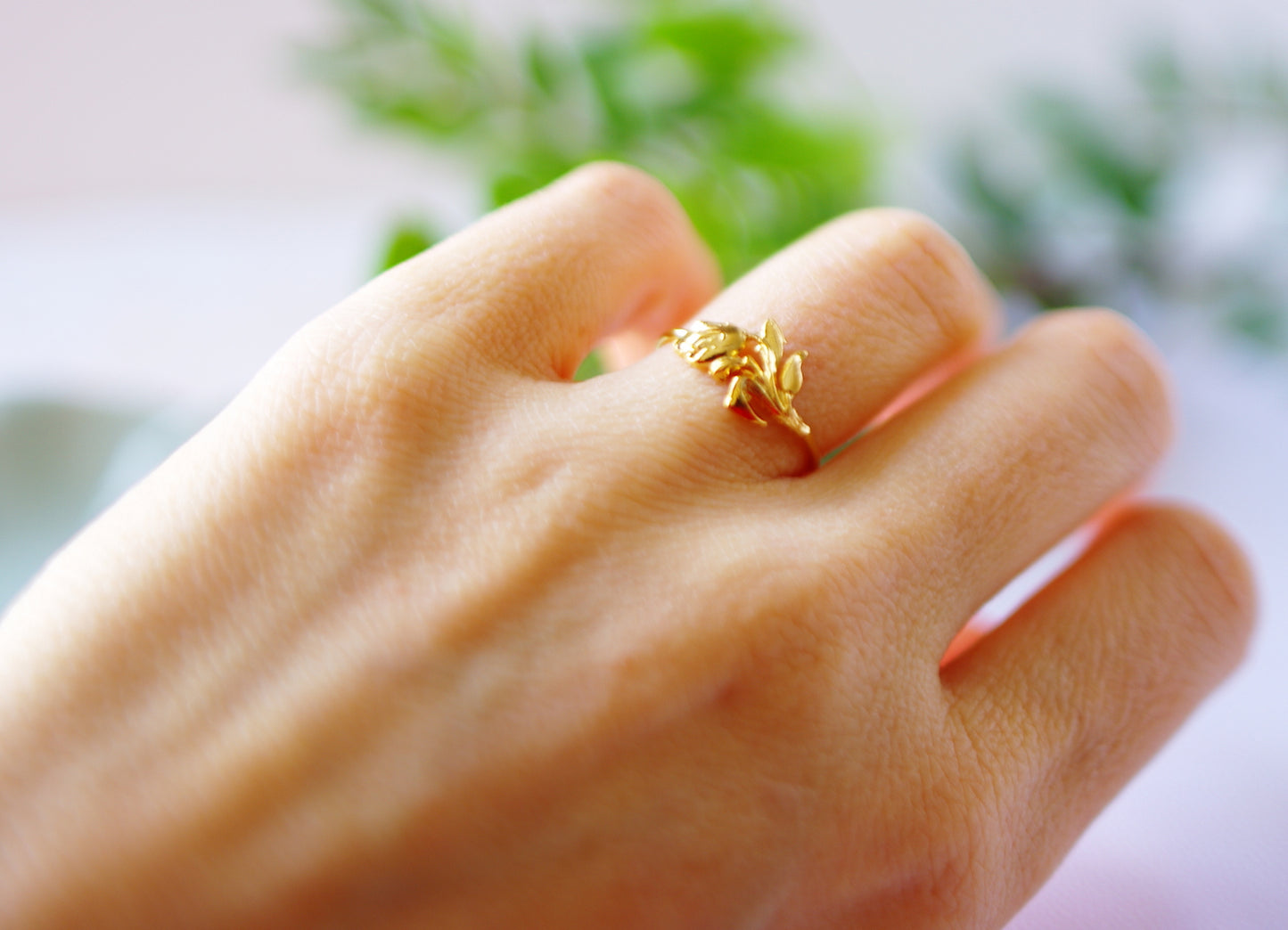 bague tulipe réglable