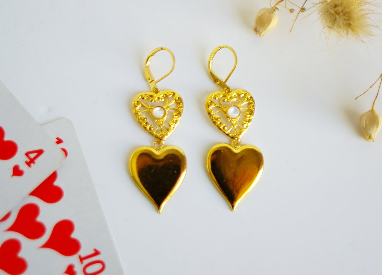 boucles d'oreilles coeurs