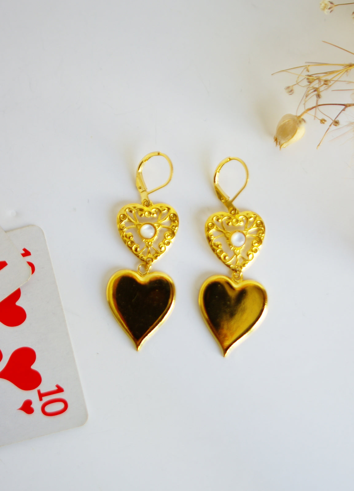 boucles d'oreilles coeurs