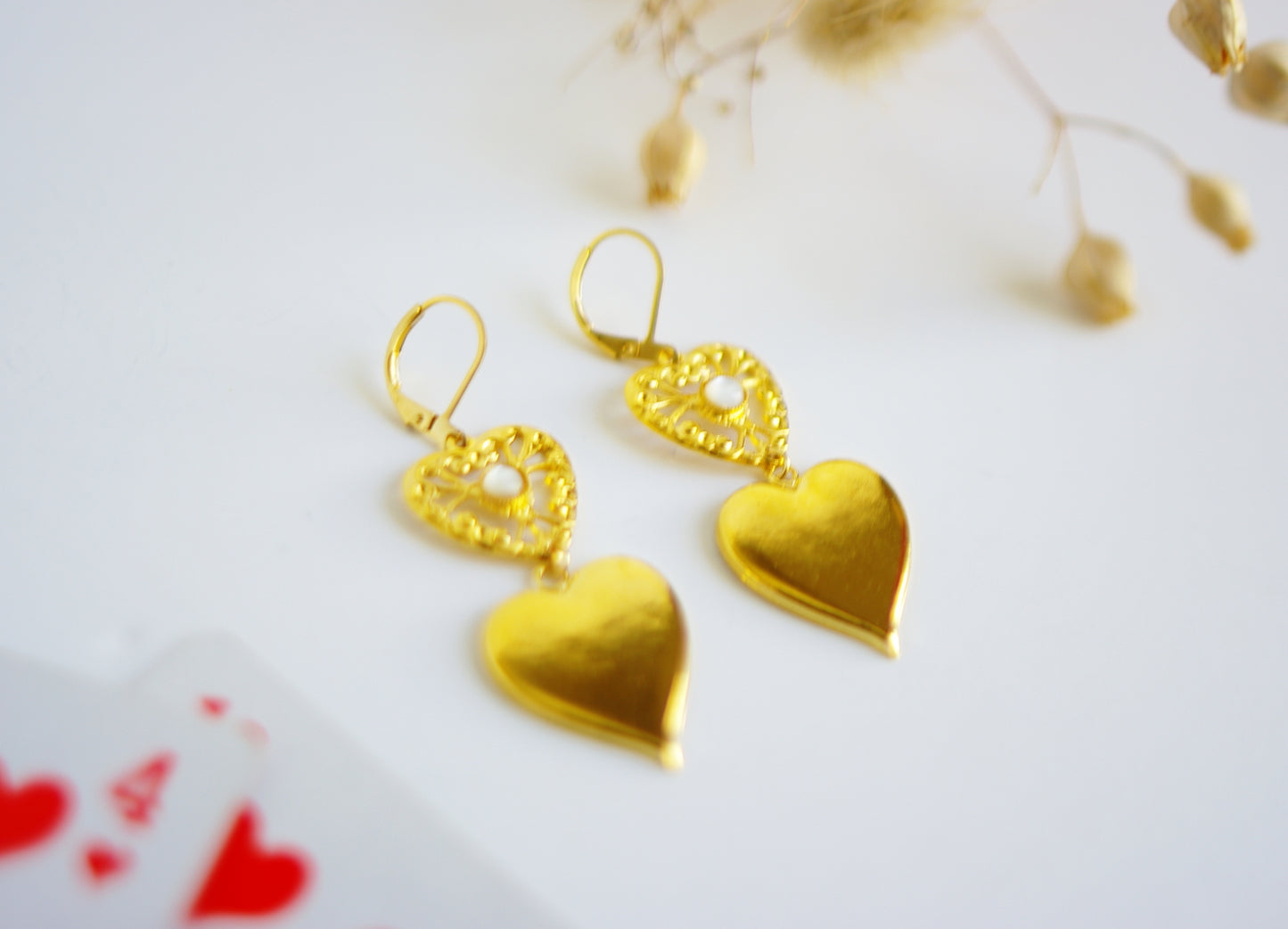 boucles d'oreilles coeurs