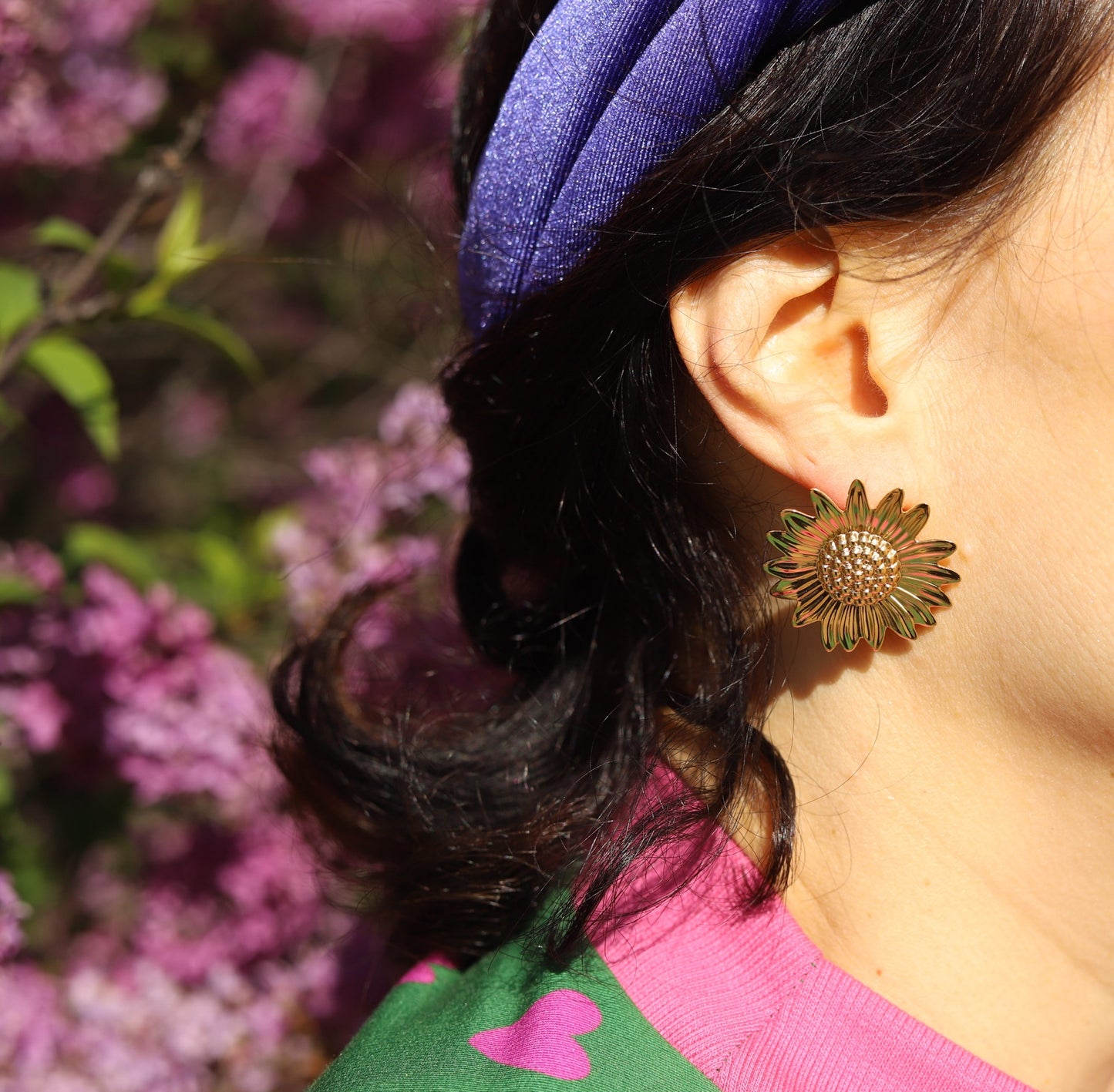 boucles d'oreilles tournesols