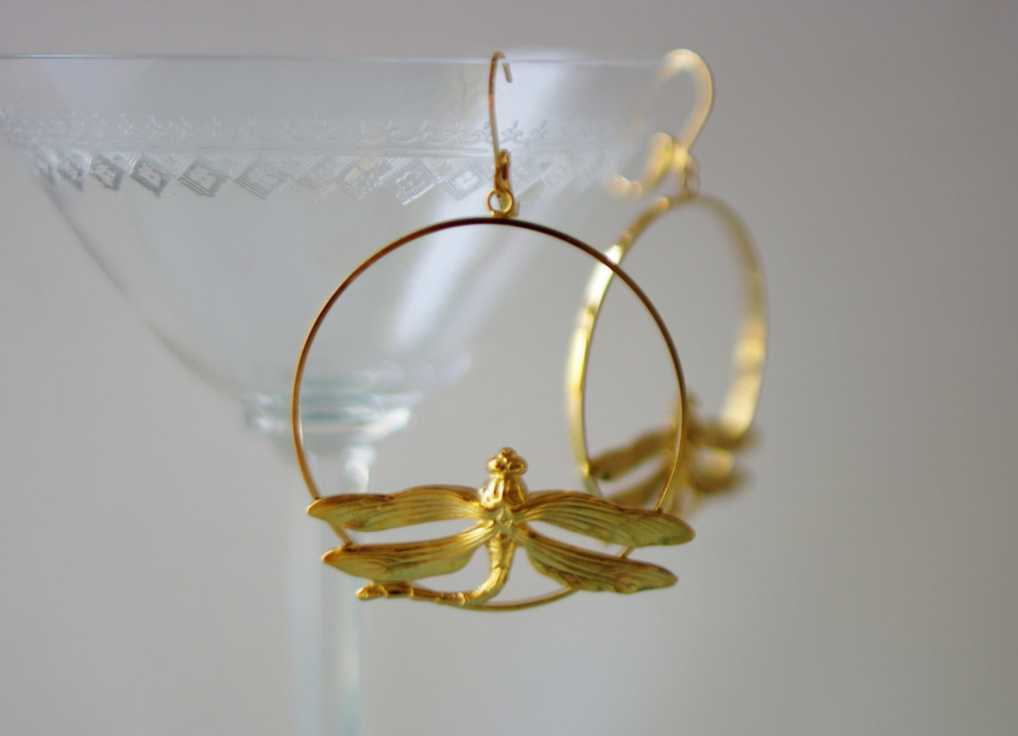 boucles d'oreilles libellules art déco