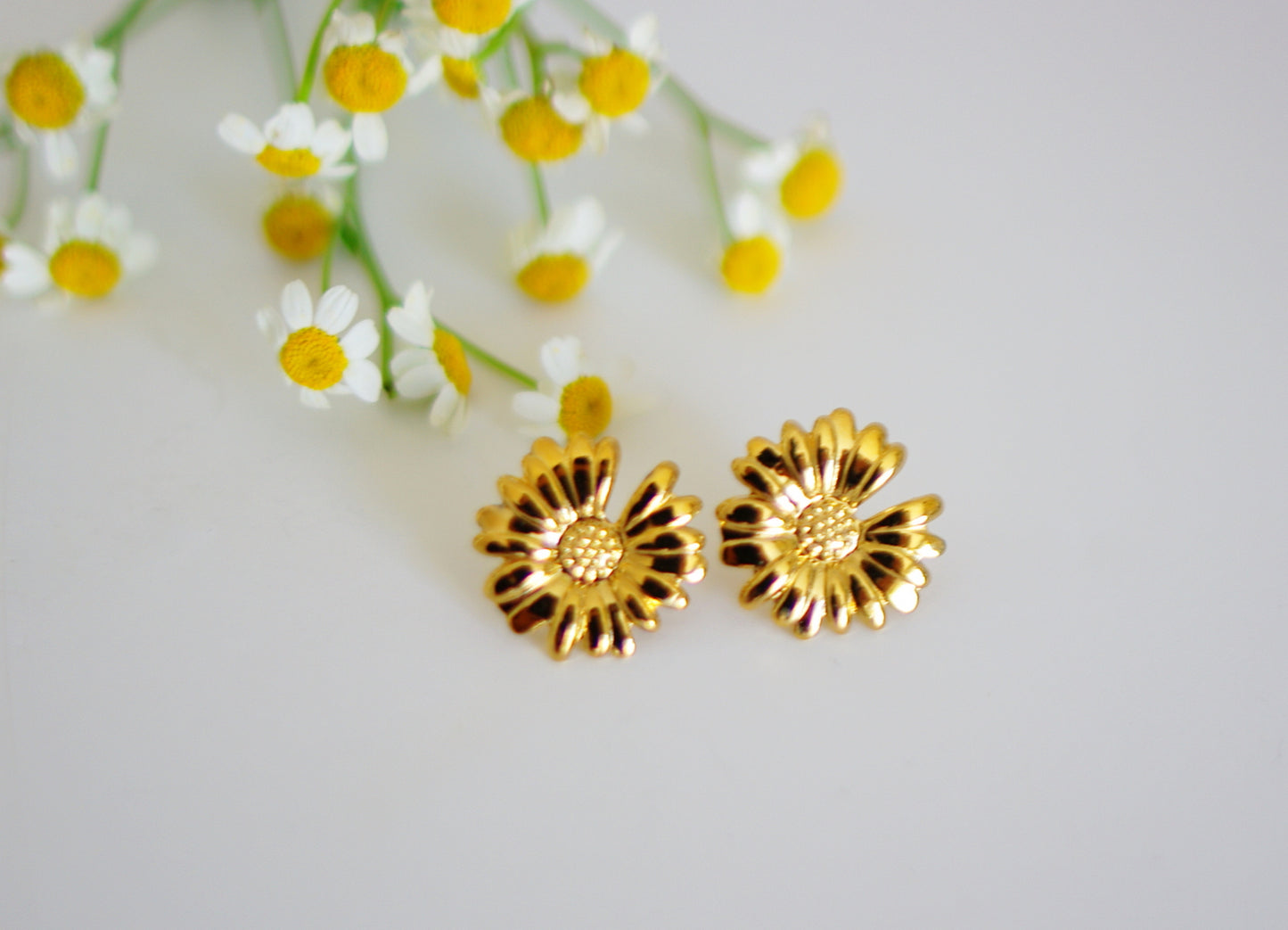 boucles d'oreilles tournesols