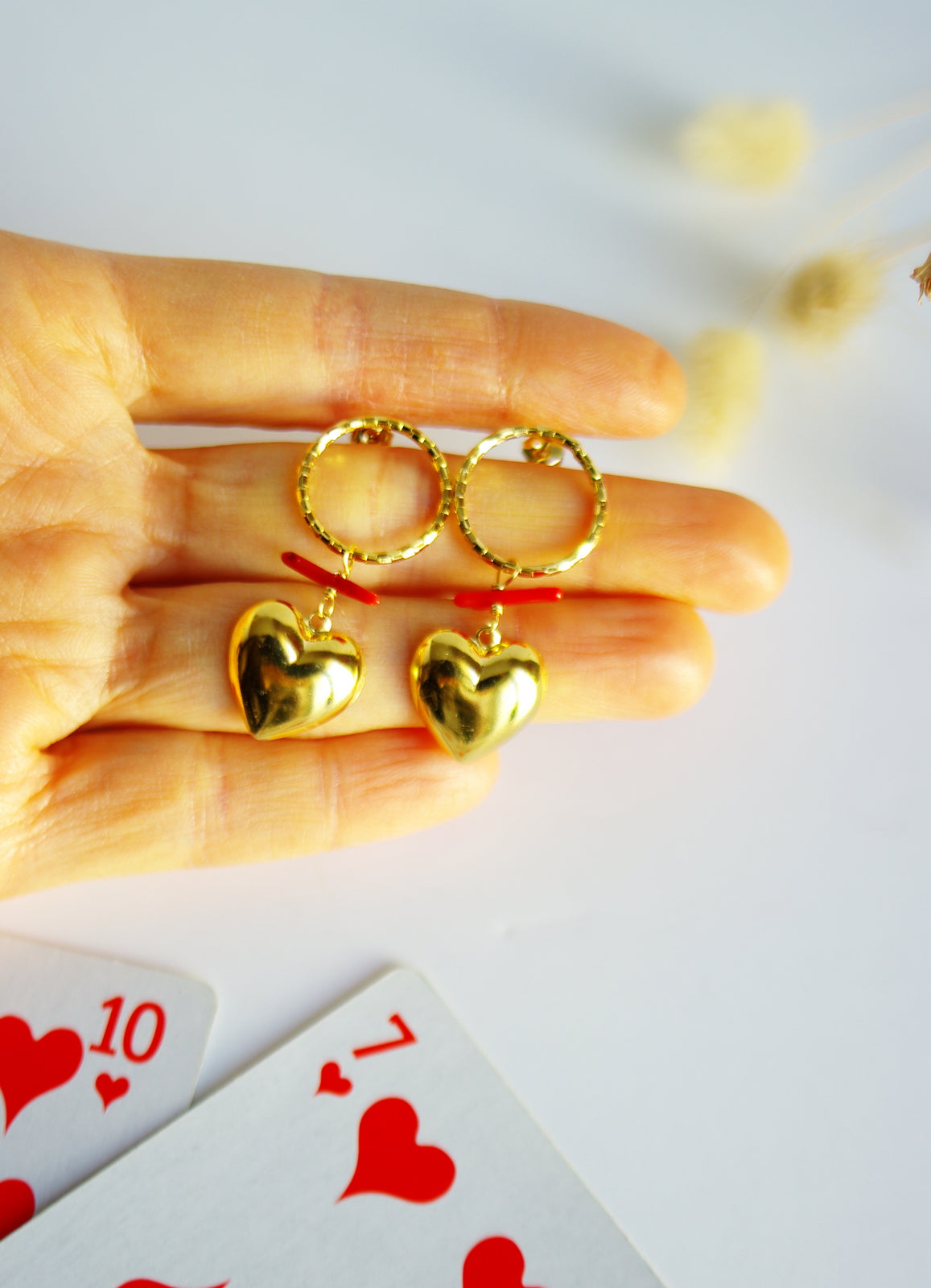 boucles d'oreilles coeurs