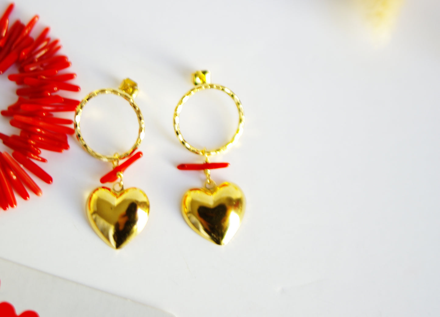 boucles d'oreilles coeurs