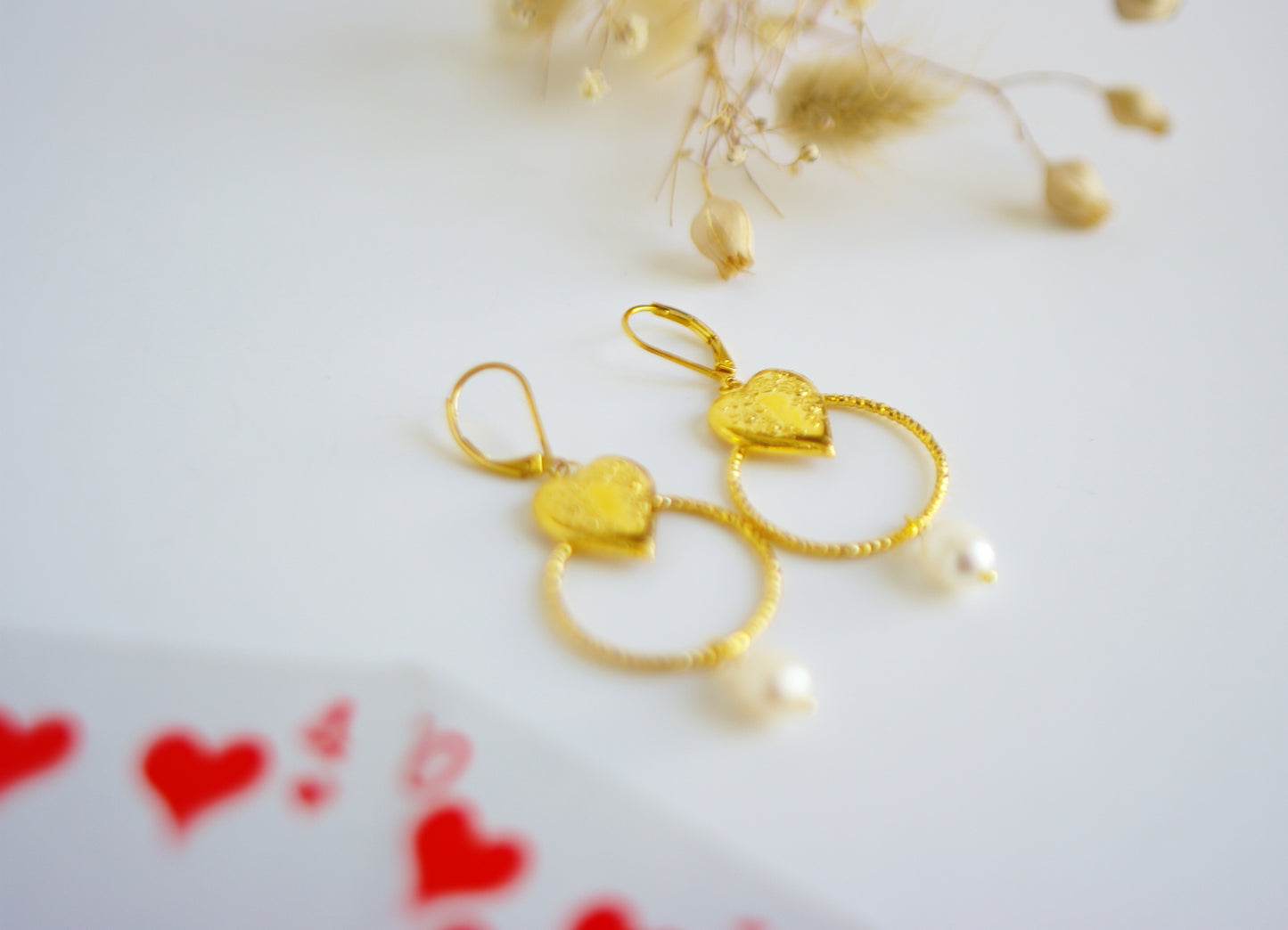 boucles d'oreilles coeurs