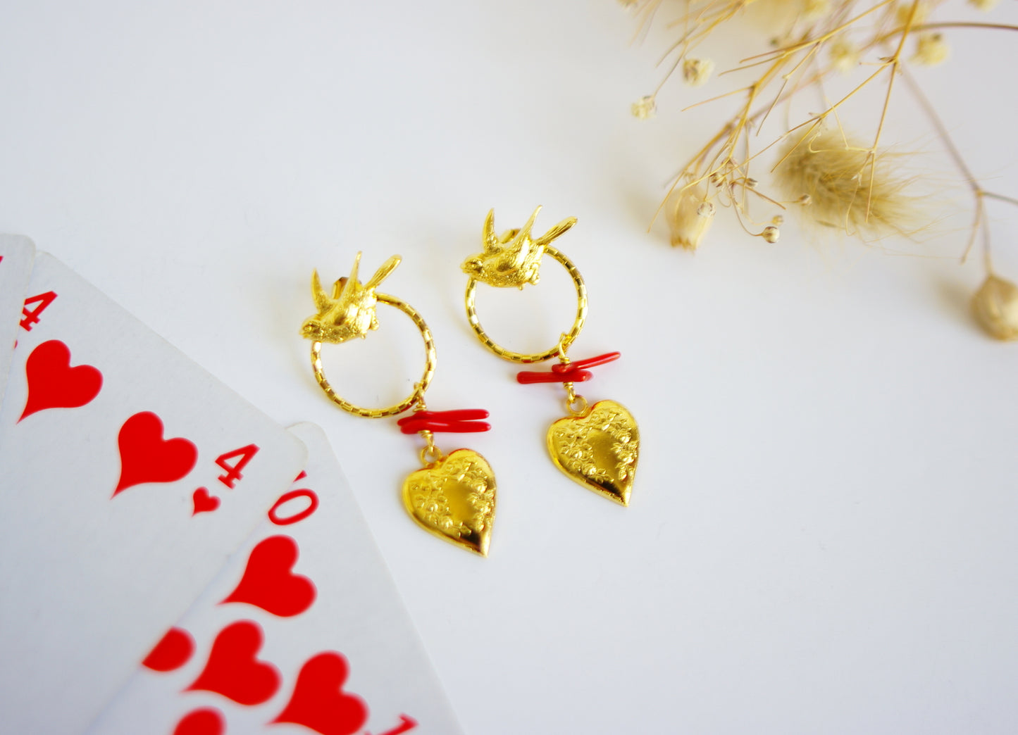 boucles d'oreilles coeurs