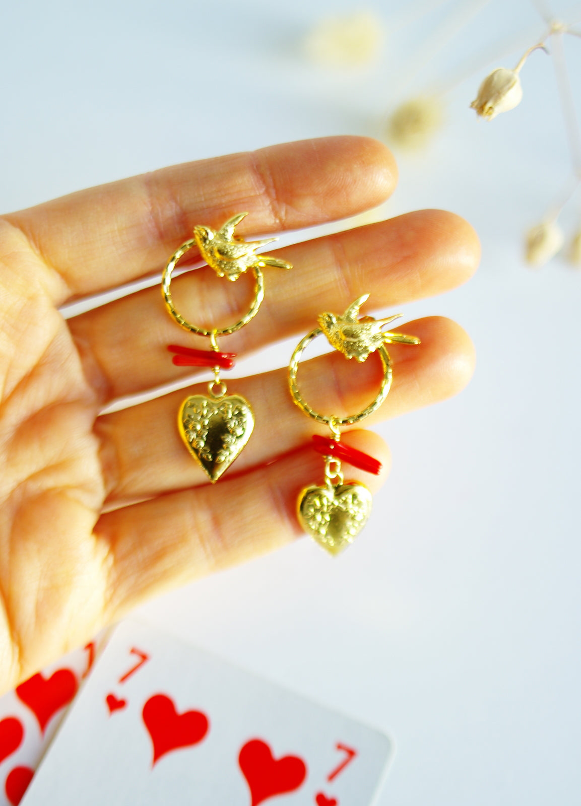boucles d'oreilles coeurs