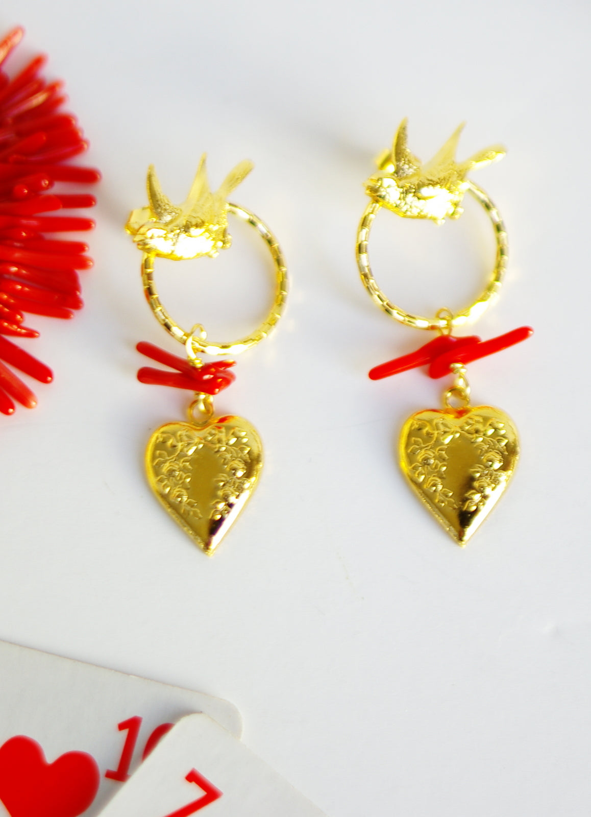 boucles d'oreilles coeurs