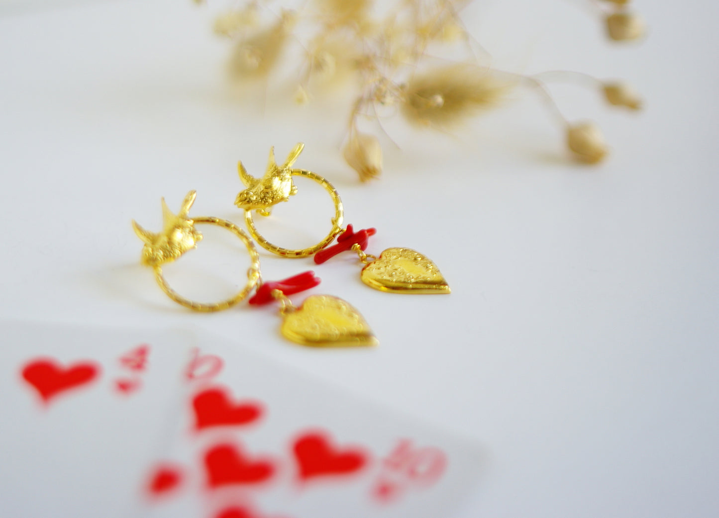 boucles d'oreilles coeurs