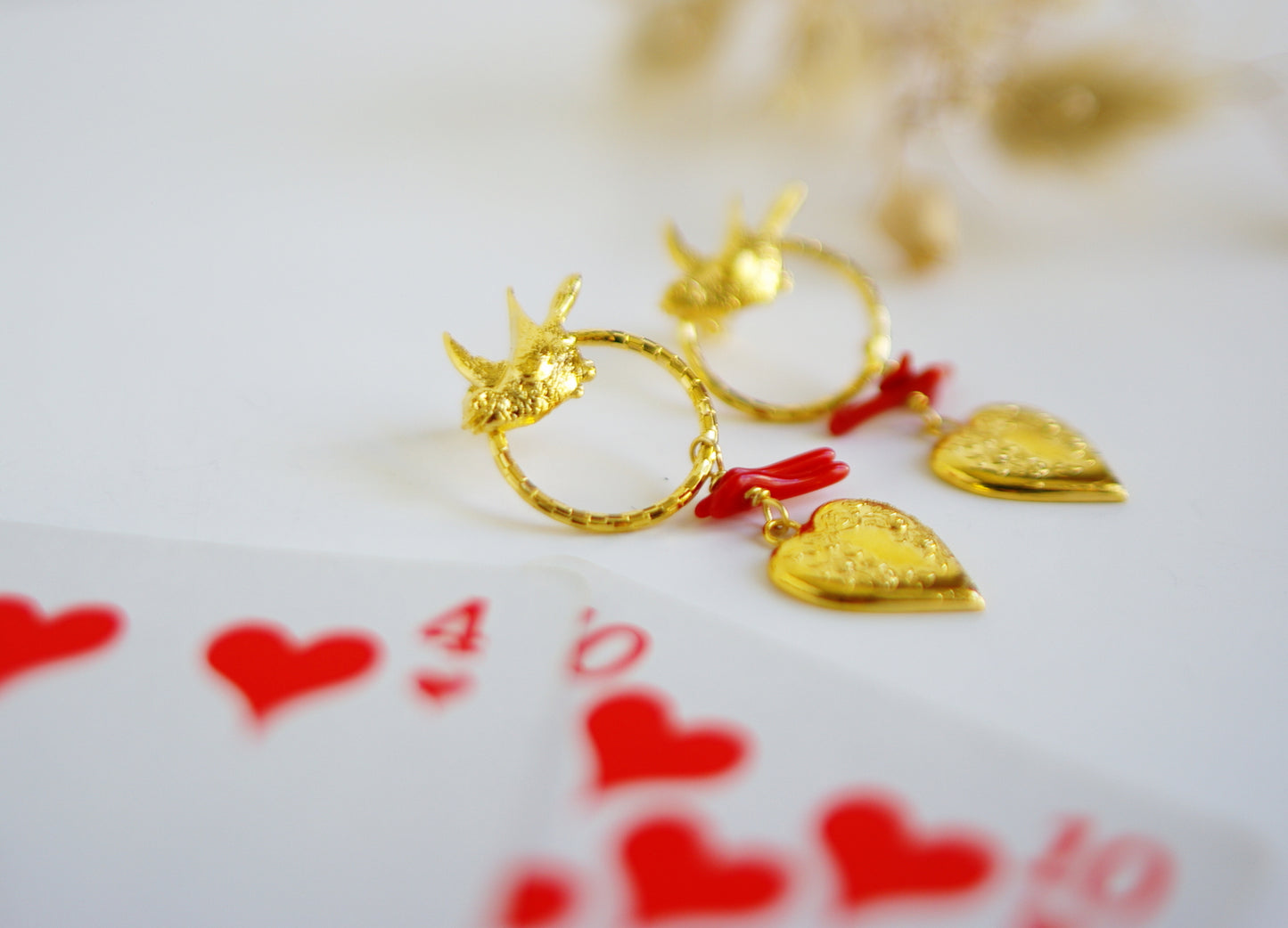 boucles d'oreilles coeurs