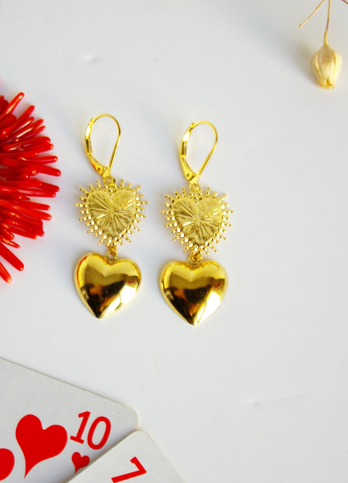boucles d'oreilles coeurs