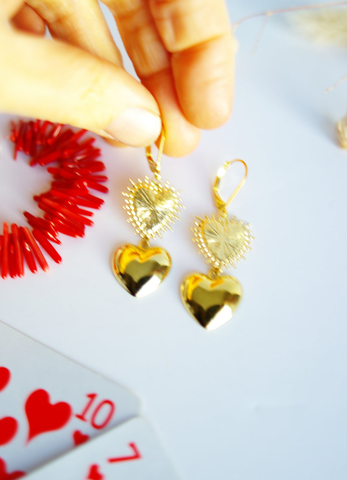 boucles d'oreilles coeurs