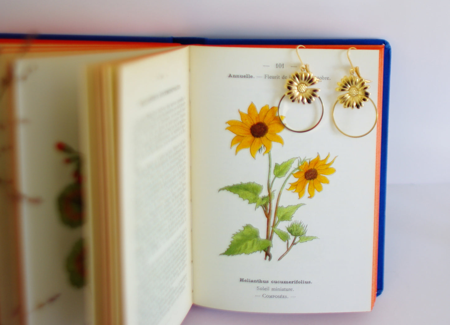 boucles d'oreilles tournesol