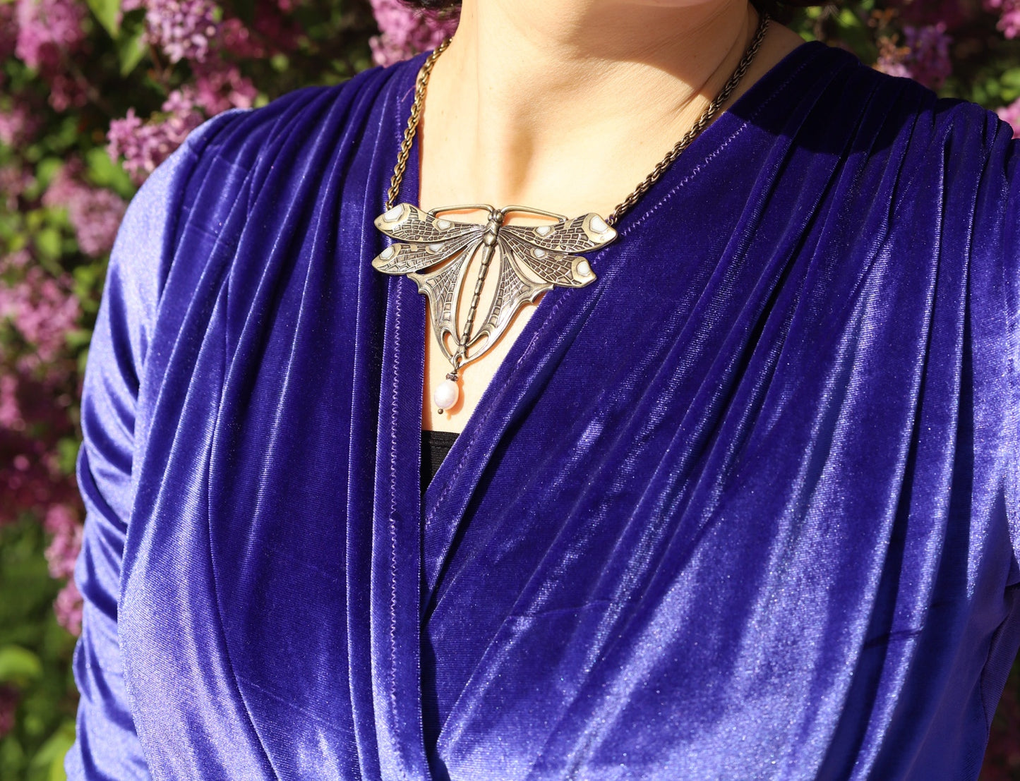 collier libellule art deco