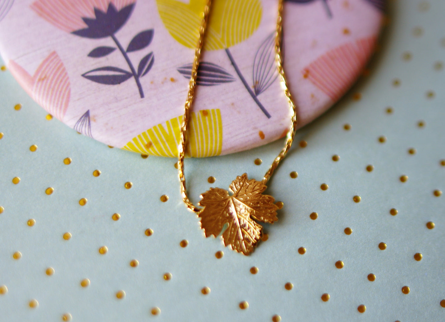 pendentif feuille de vigne