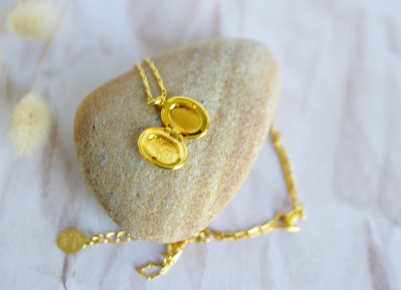 Pendentif locket ovale