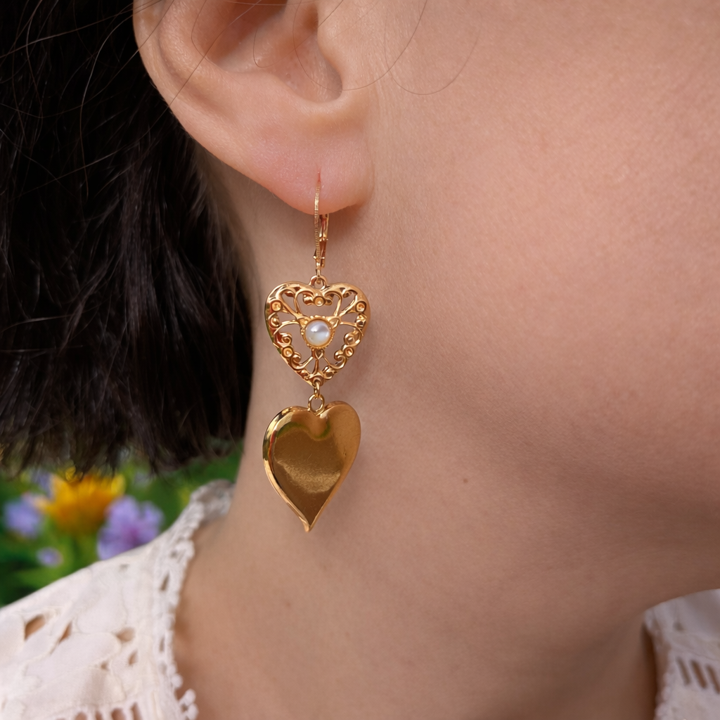 boucles d'oreilles coeurs