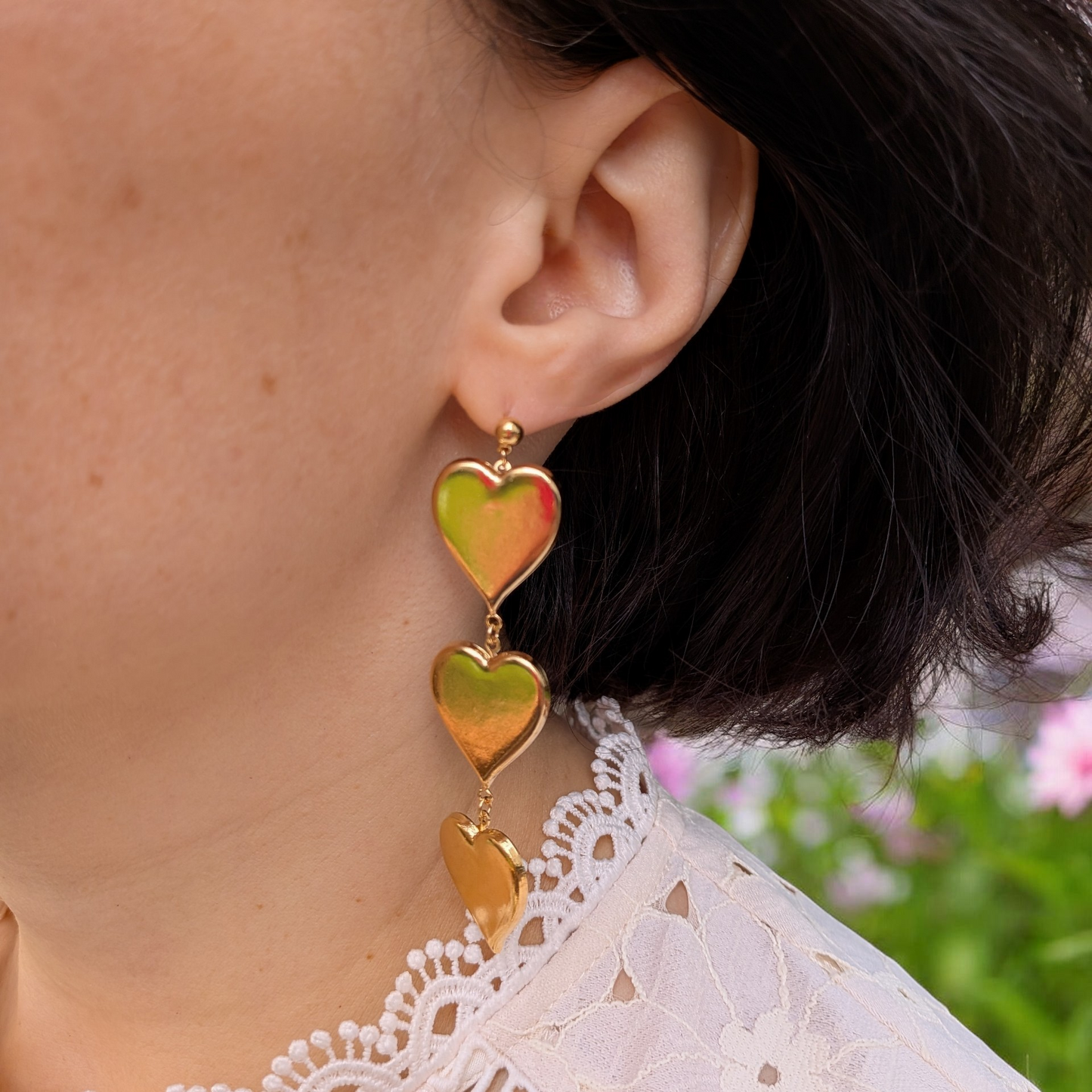 Boucles d’oreilles 3 Cœurs