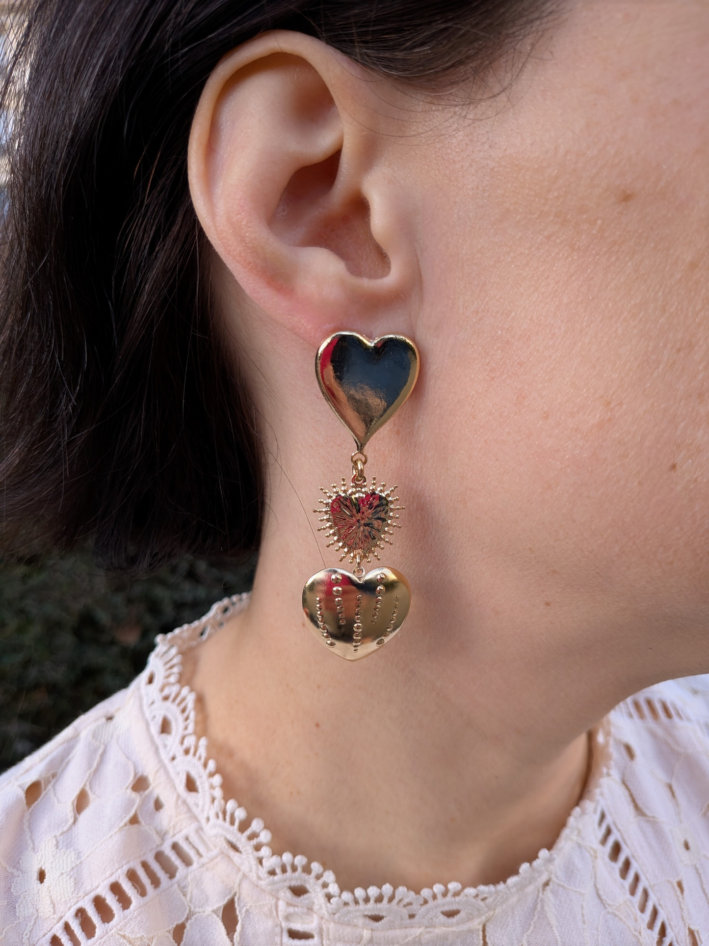 Boucles d’oreilles 3 Cœurs