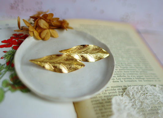 boucles d'oreilles feuilles