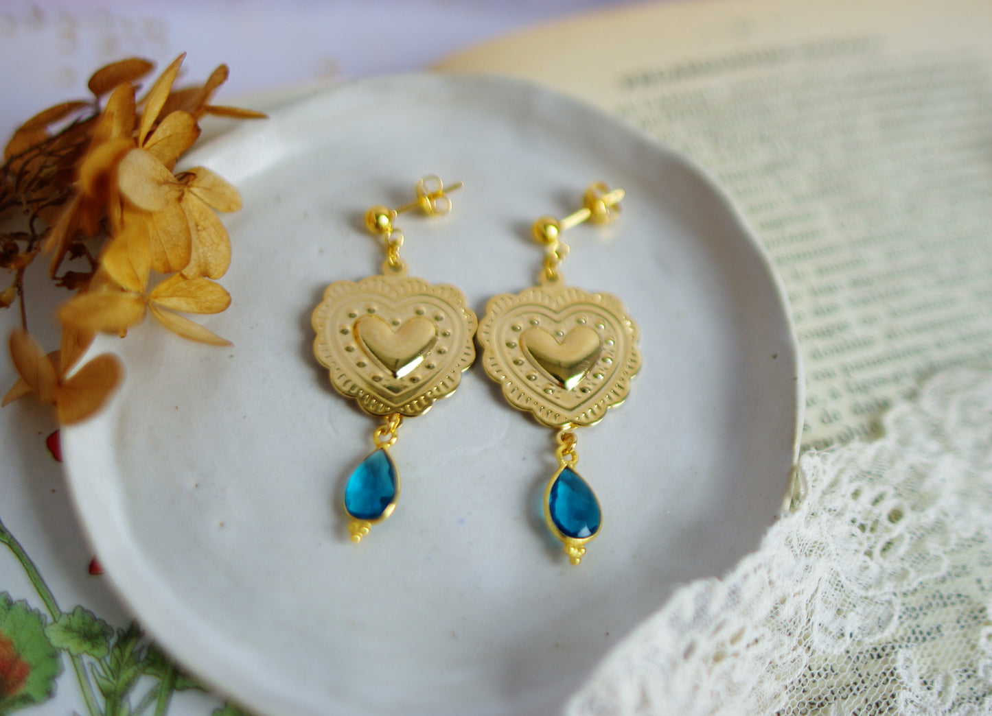 boucles d'oreilles coeurs