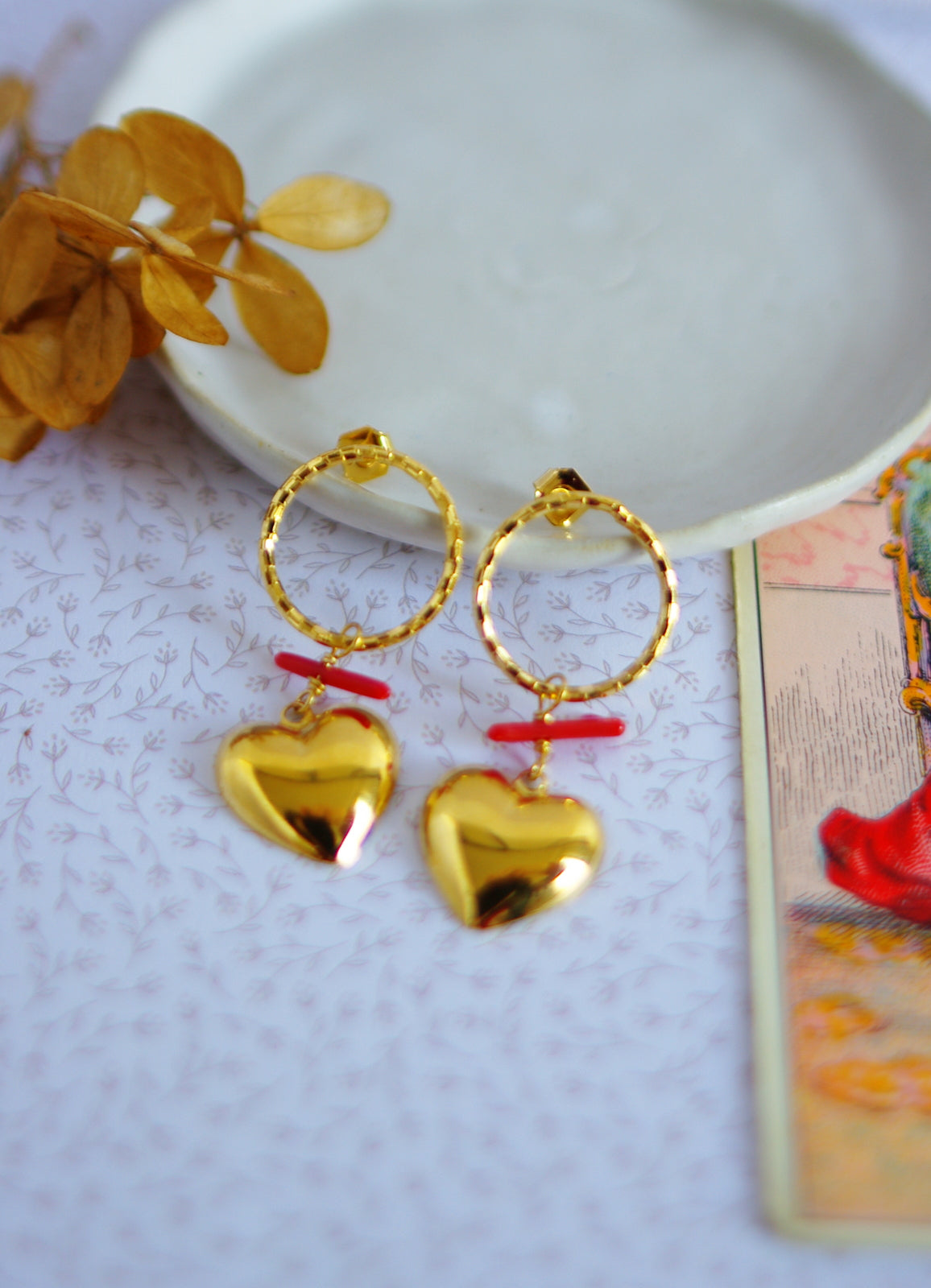 boucles d'oreilles coeurs
