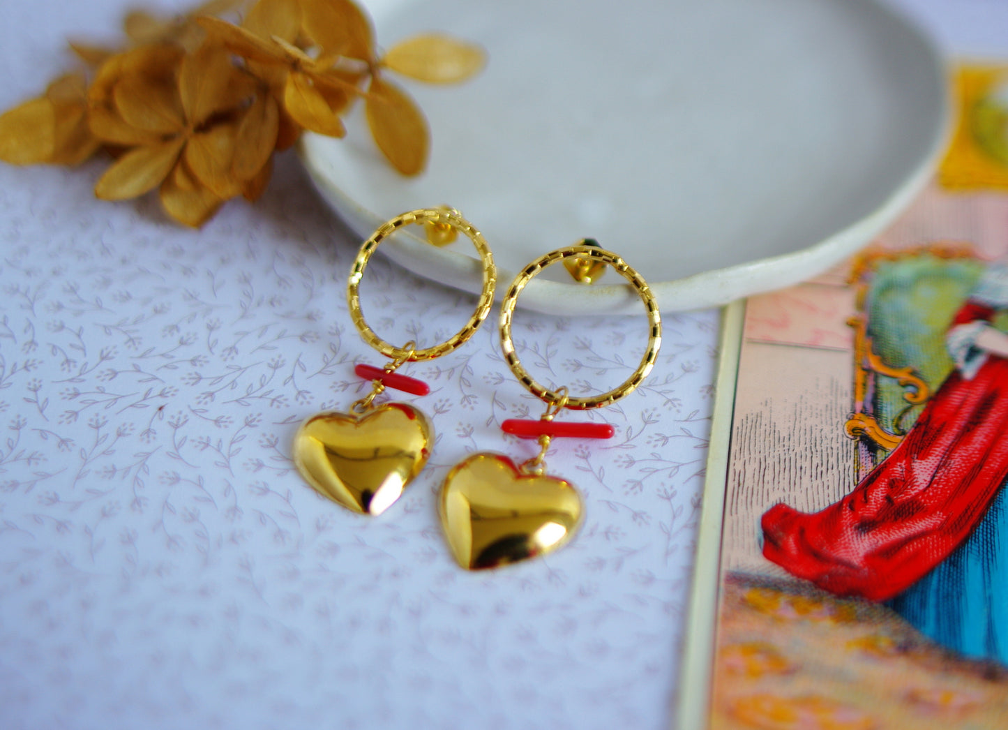 boucles d'oreilles coeurs