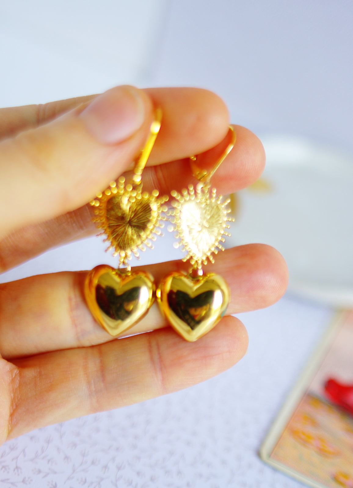 boucles d'oreilles coeurs