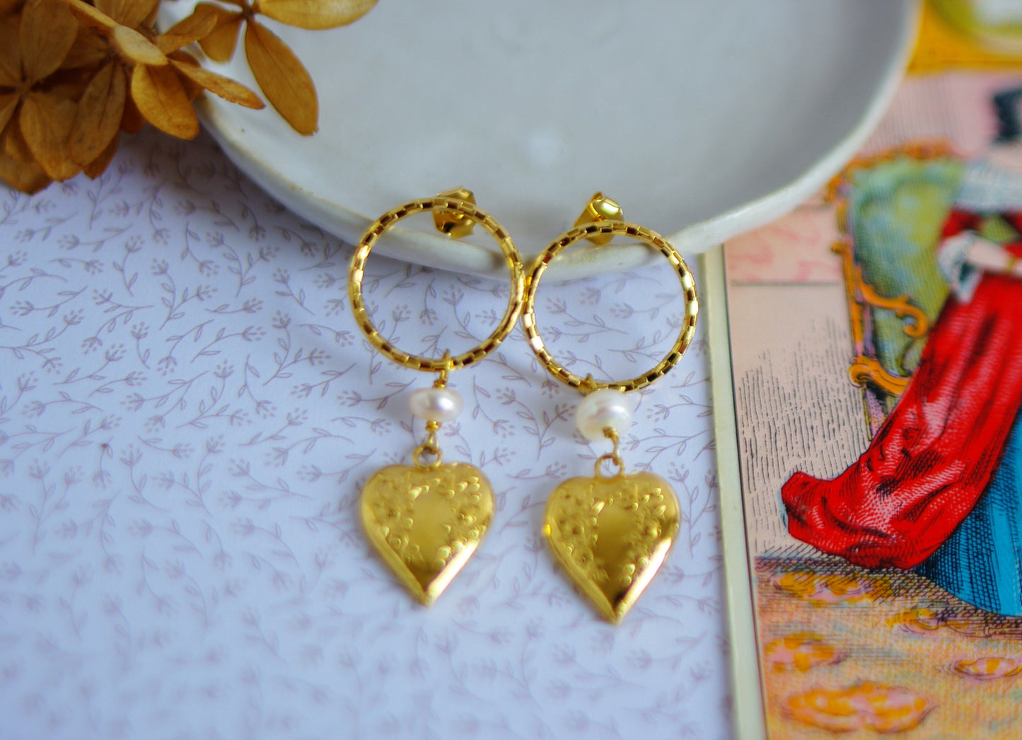 boucles d'oreilles coeurs
