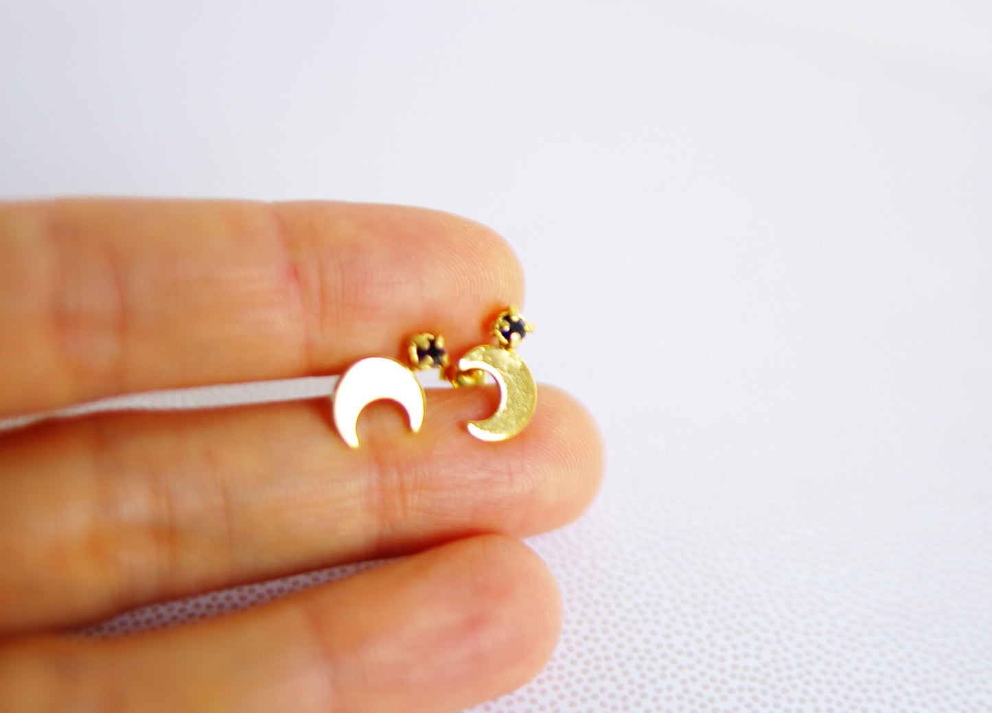 Boucles d’oreilles lune et son étoile