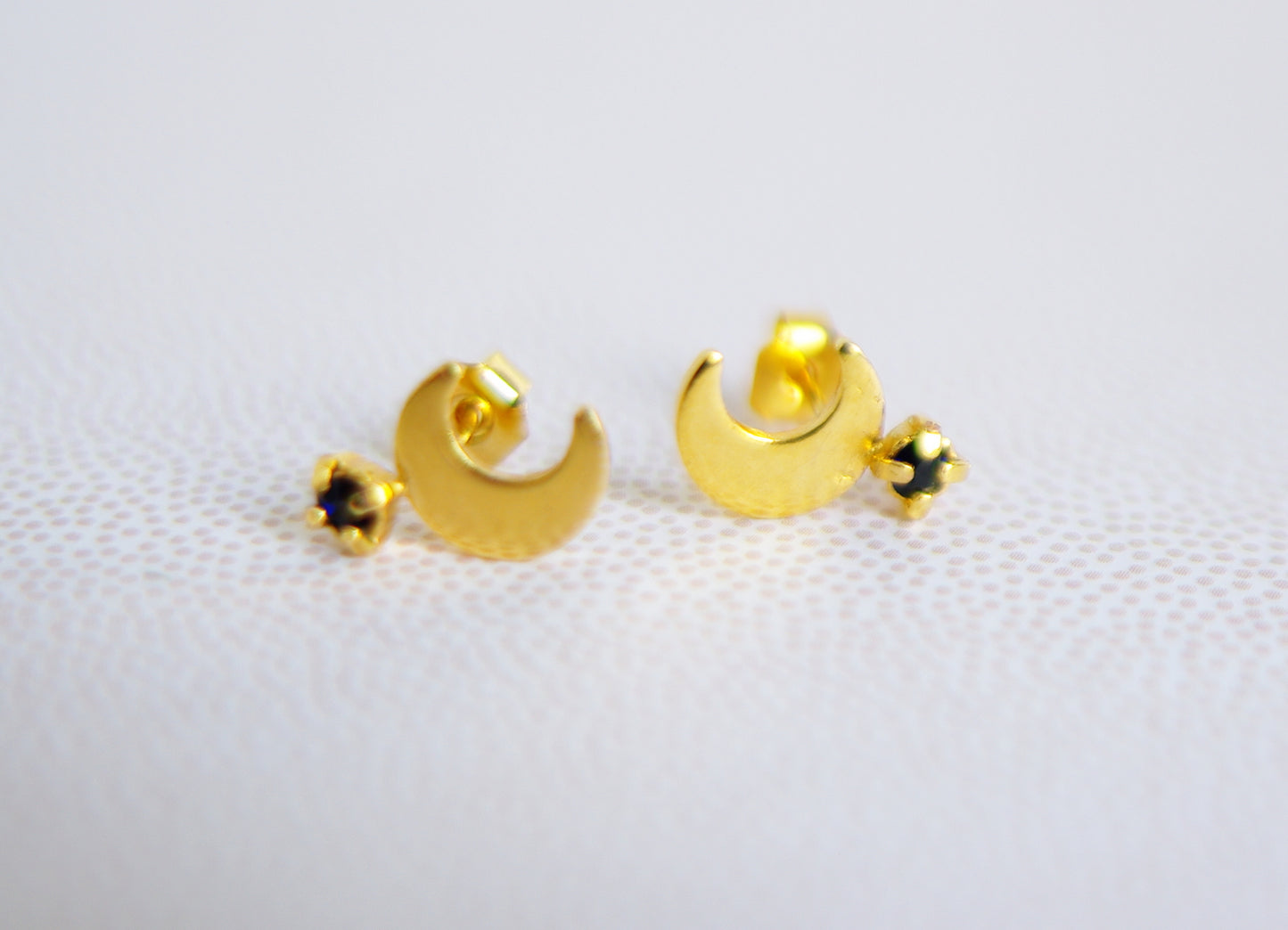 Boucles d’oreilles lune et son étoile