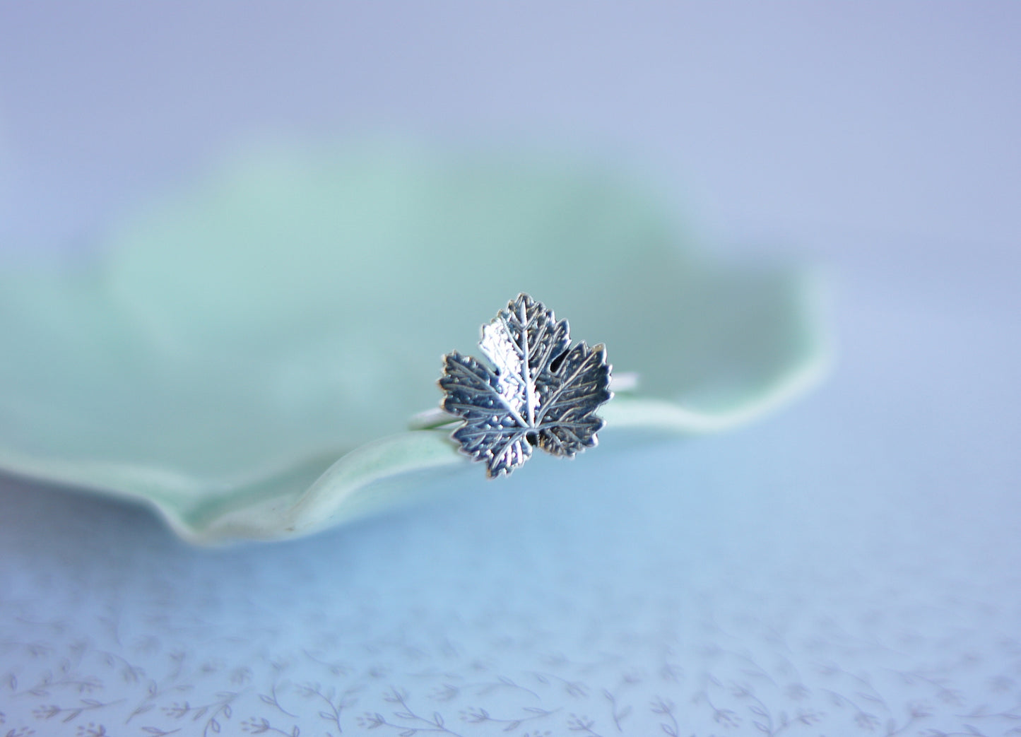 bague réglable feuille de vigne