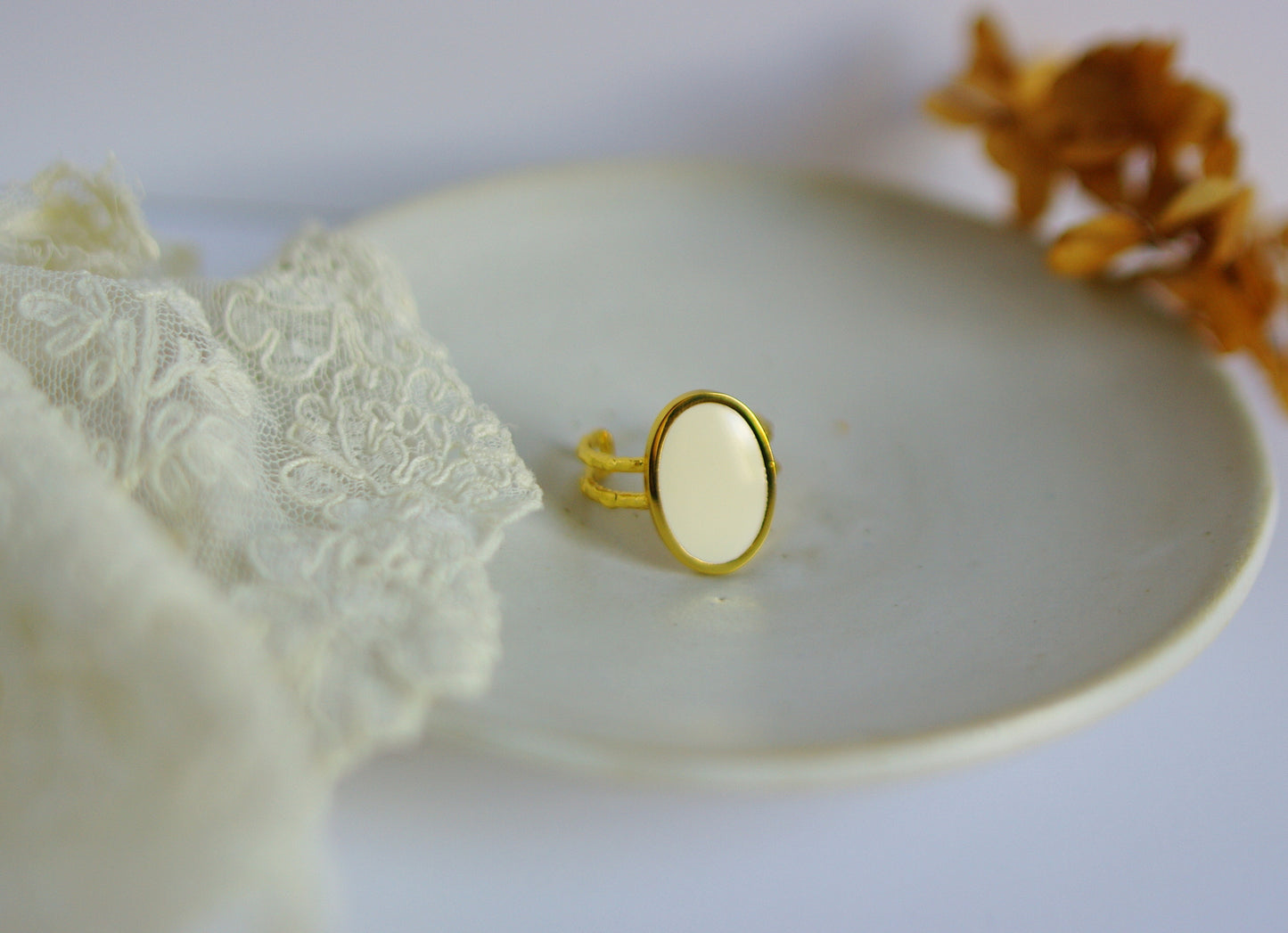 bague ovale réglable