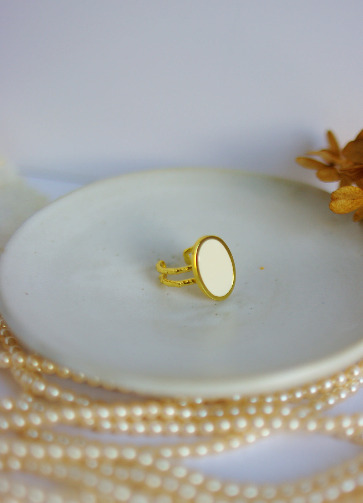 bague ovale réglable