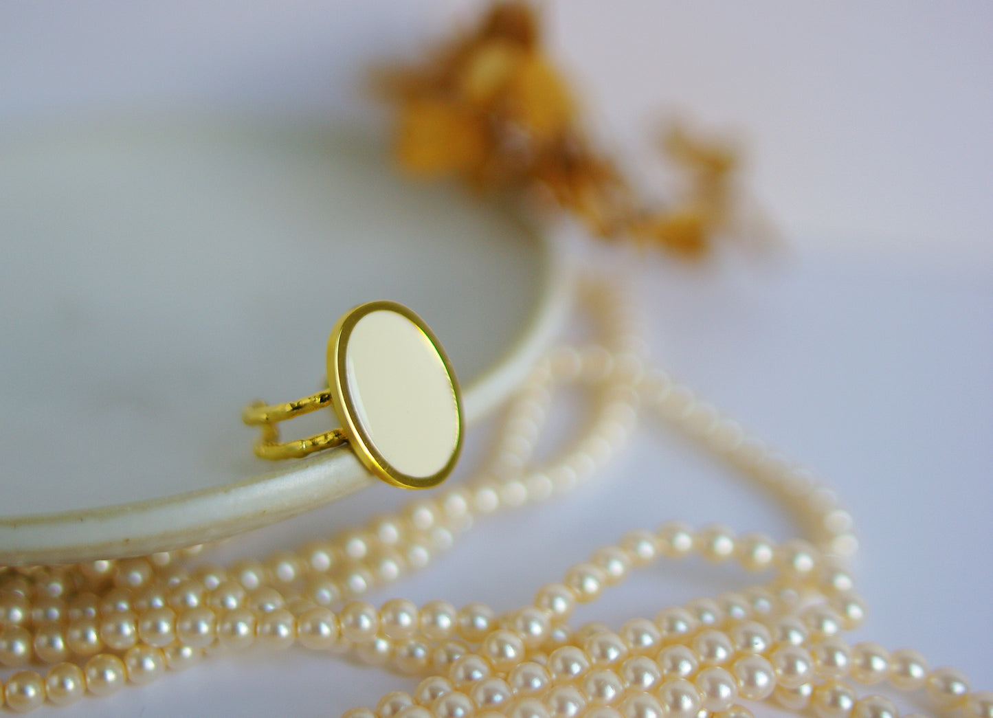 bague ovale réglable