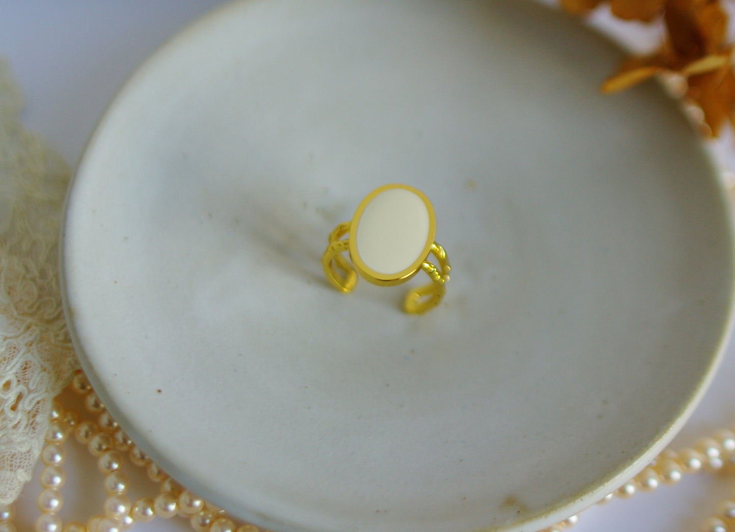 bague ovale réglable