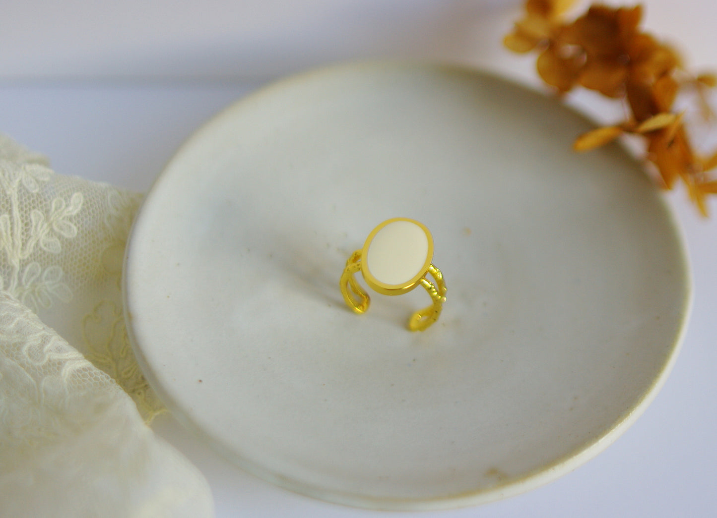 bague ovale réglable