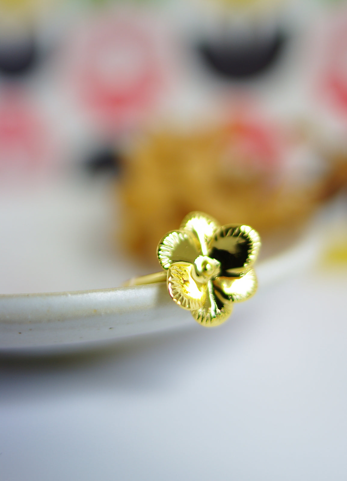 bague fleur réglable