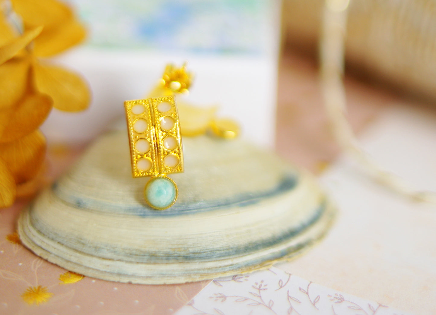 boucles d'oreilles Adèle amazonite