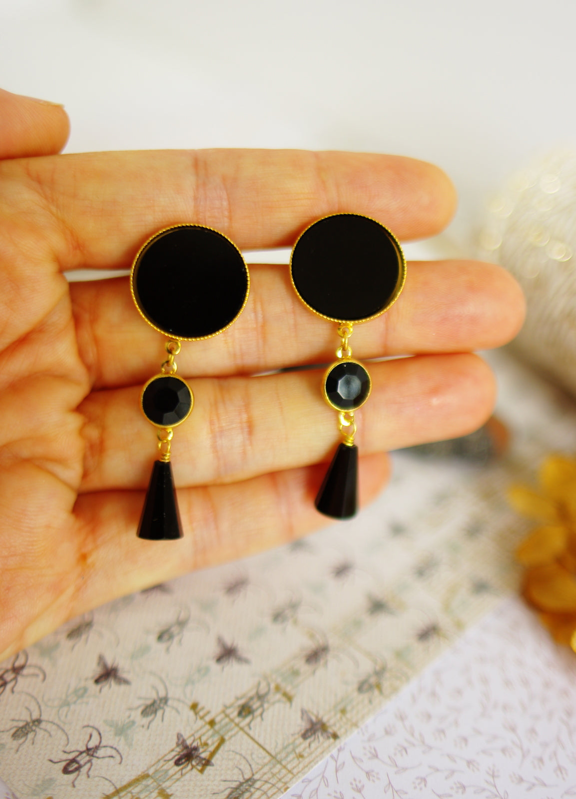 boucles d'oreilles Minuit