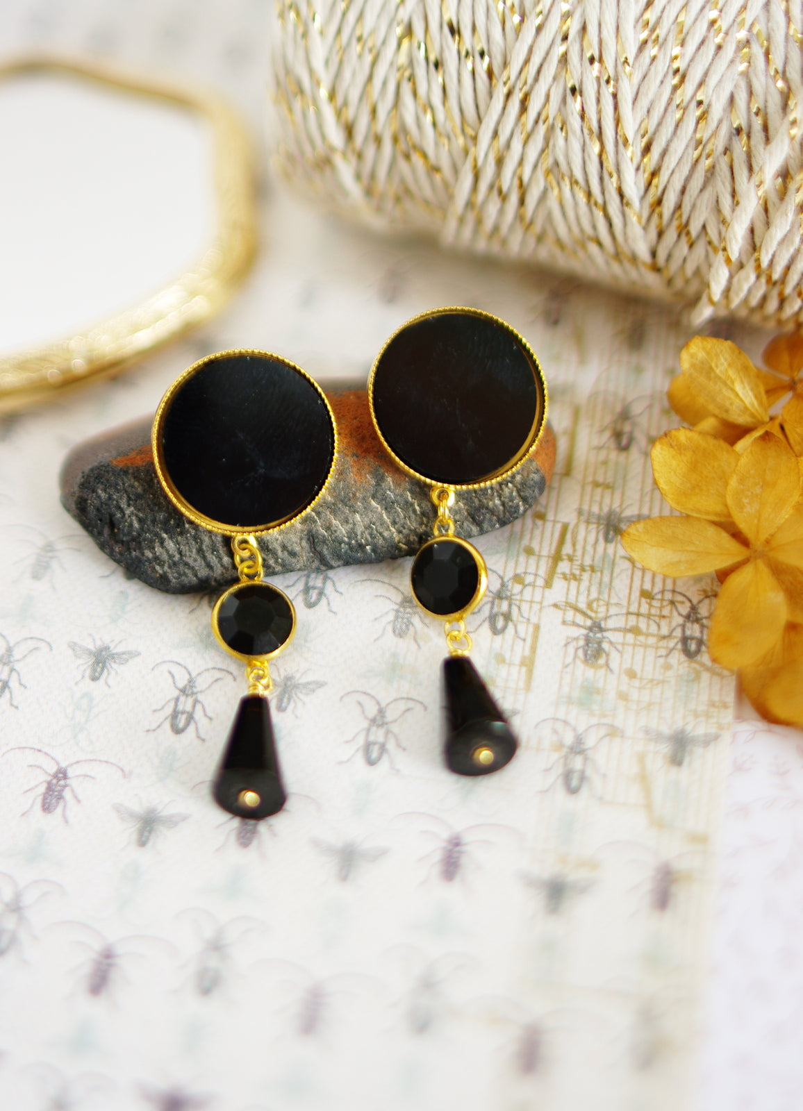 boucles d'oreilles Minuit