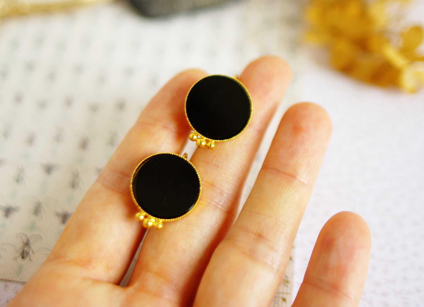 boucles d'oreilles dormeuses Minuit