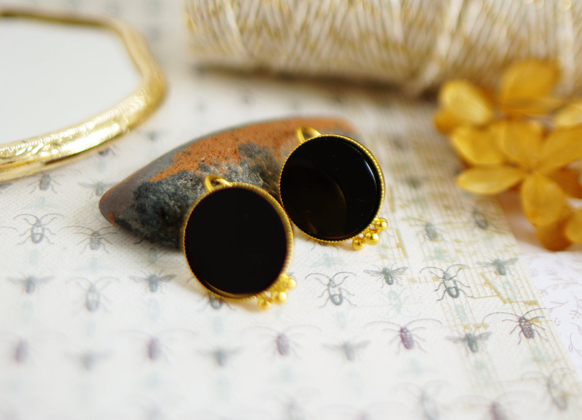 boucles d'oreilles dormeuses Minuit