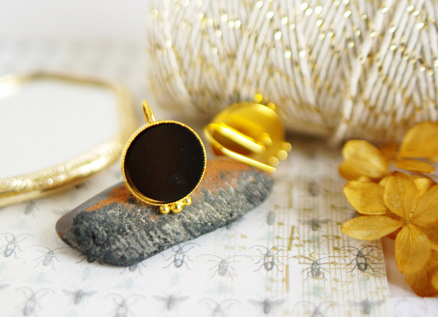 boucles d'oreilles dormeuses Minuit