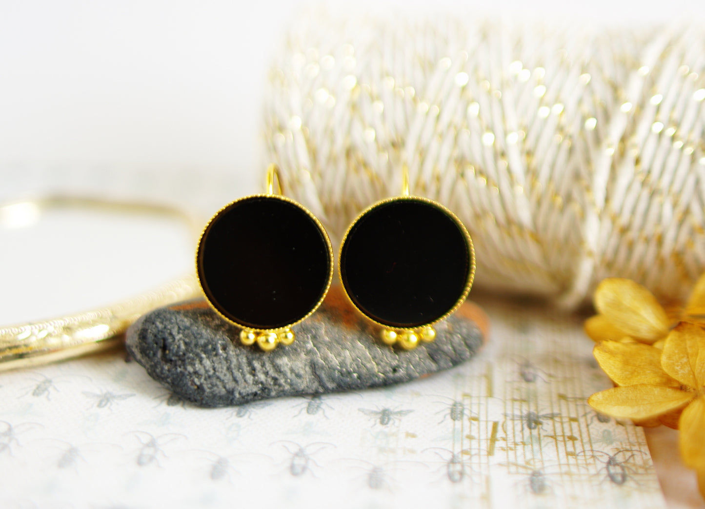 boucles d'oreilles dormeuses Minuit