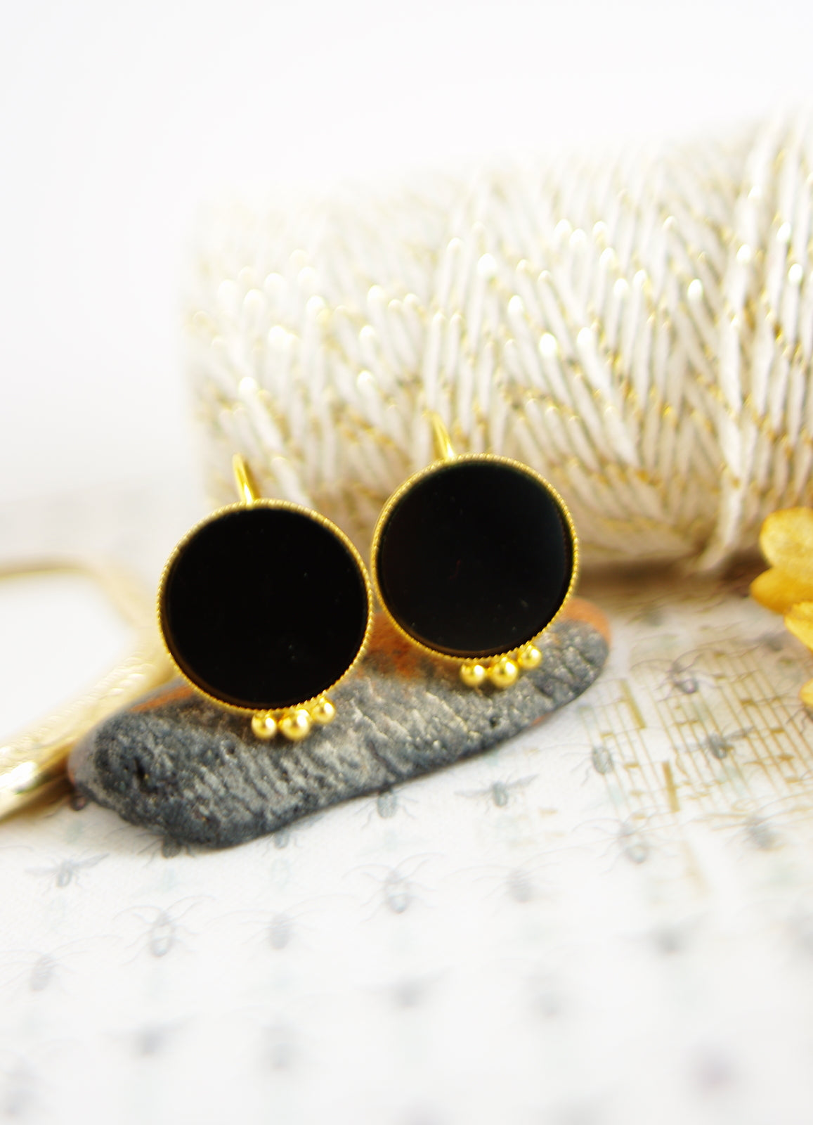 boucles d'oreilles dormeuses Minuit
