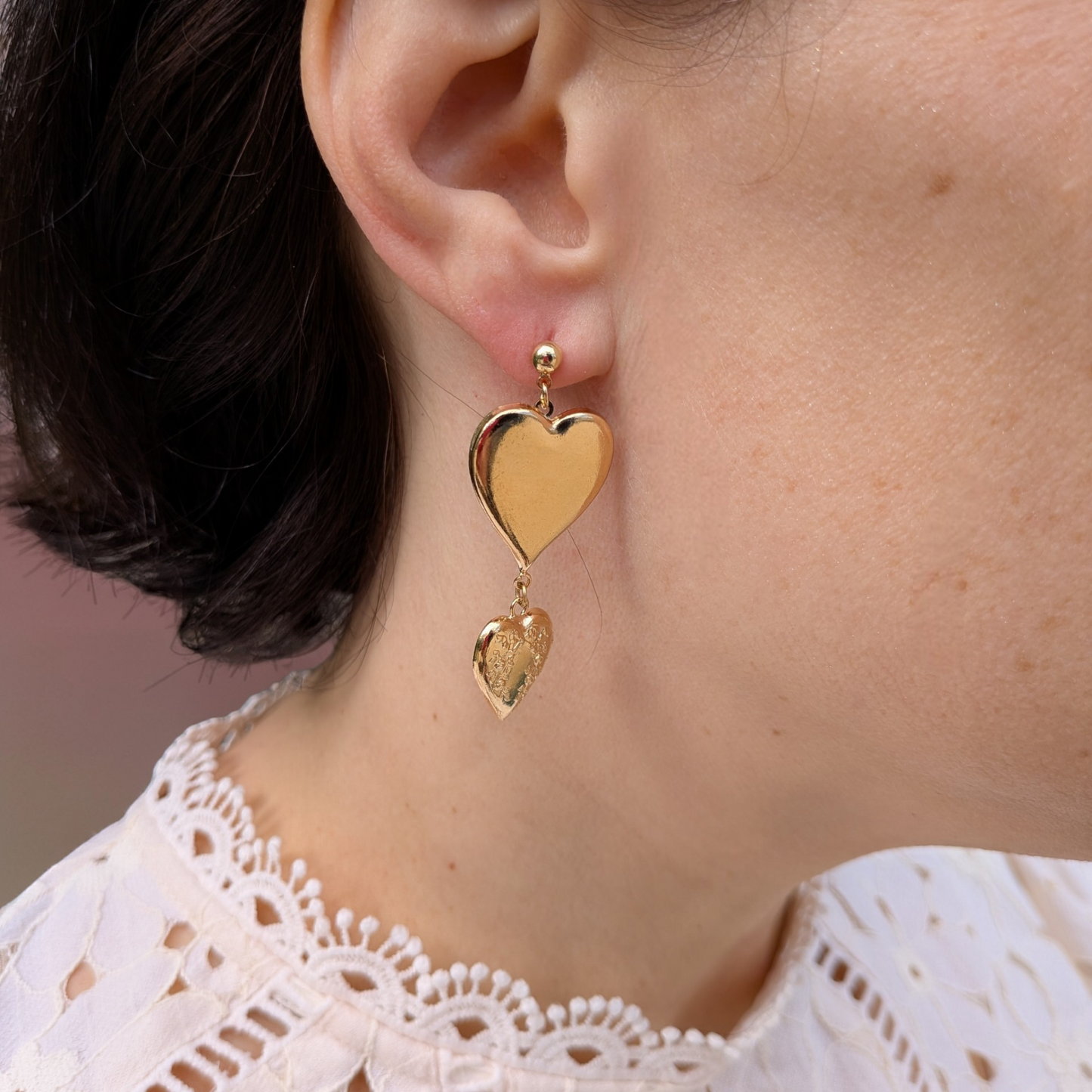 Boucles d’oreilles Cœur Romance