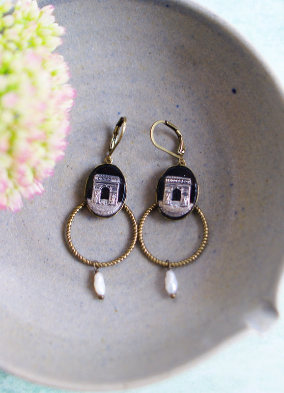 Boucles d'oreilles arc de triomphe